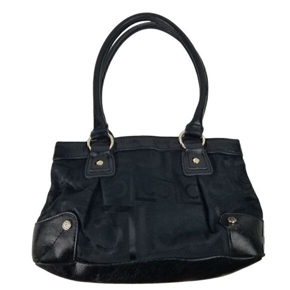 Liz Claiborne Black Signature Logo Mini Satchel Bag - Picture 7 of 13